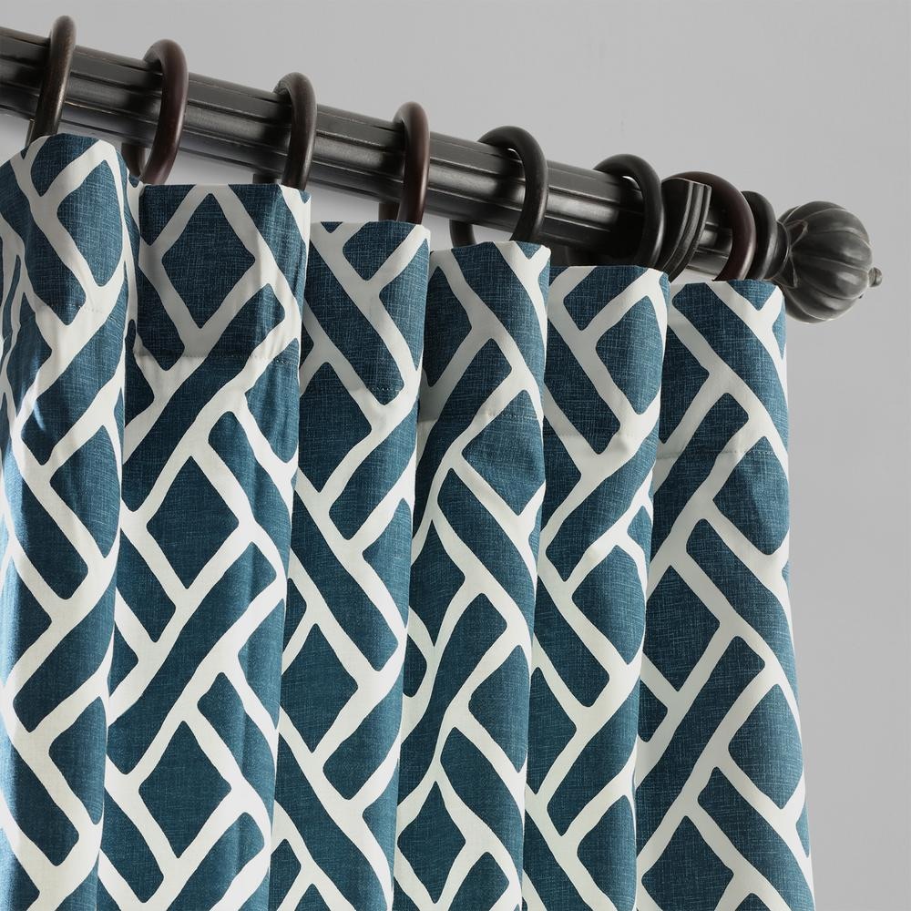 FARMHOUSE Pair Martinique Blue Darkening Curtain